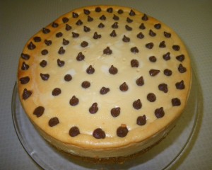 Bailey's Chocolate Chip Cheesecake plated