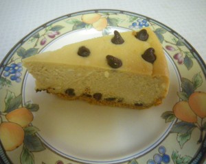 Bailey's Chocolate Chip Cheesecake slice