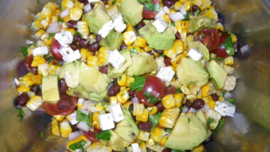 Grilled Sweet Corn Salad in the bowl