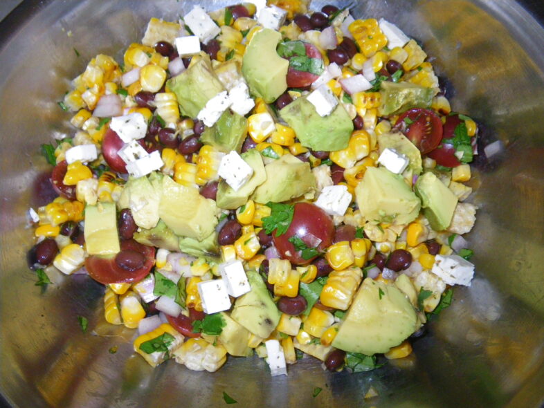 Grilled Sweet Corn Salad in the bowl